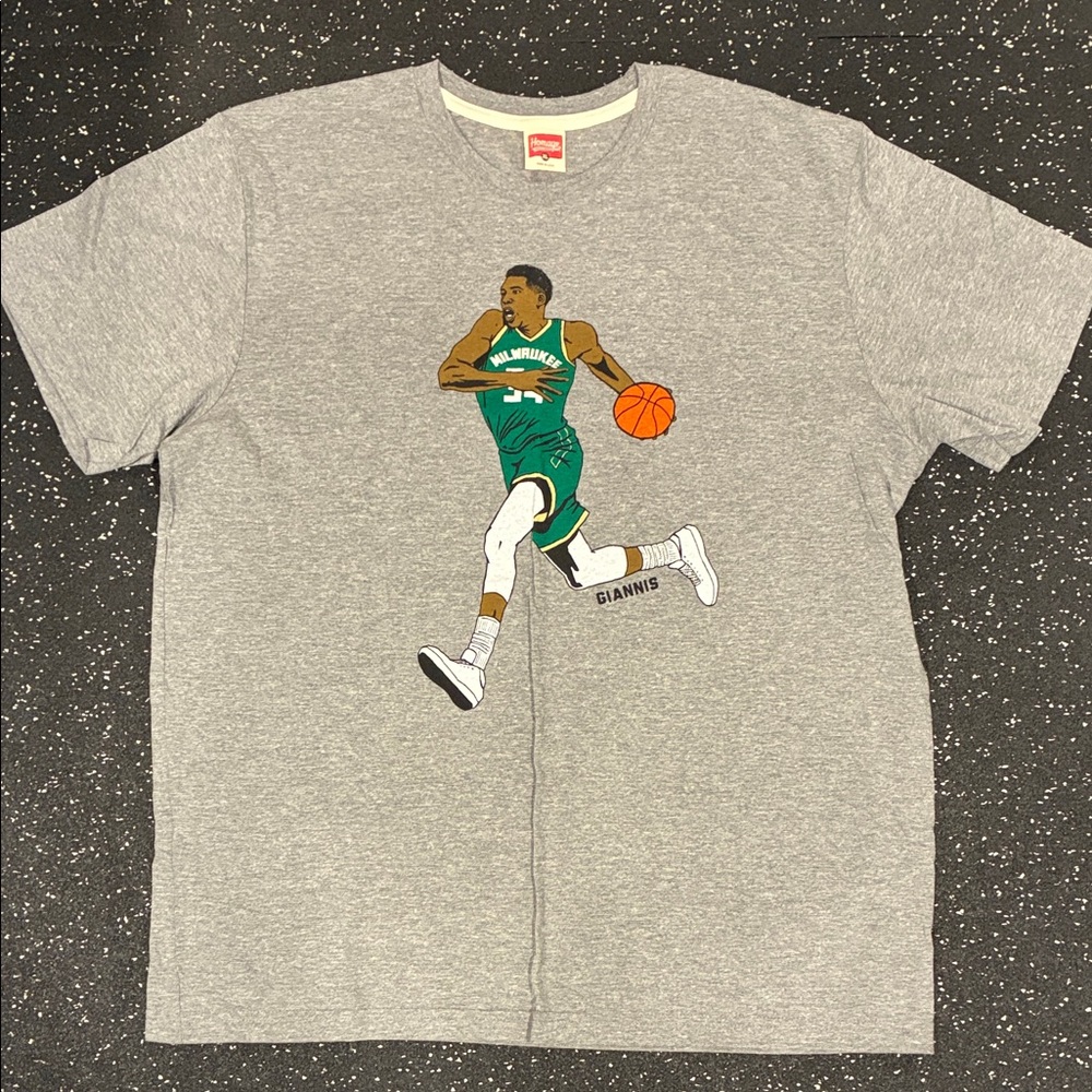 Homage Giannis Graphic T-Shirt with Basketball Player